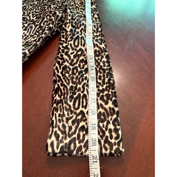 J. Crew Collection Calf Hair Leopard Print Leather Collarless Jacket Size 2 - Picture 13 of 16